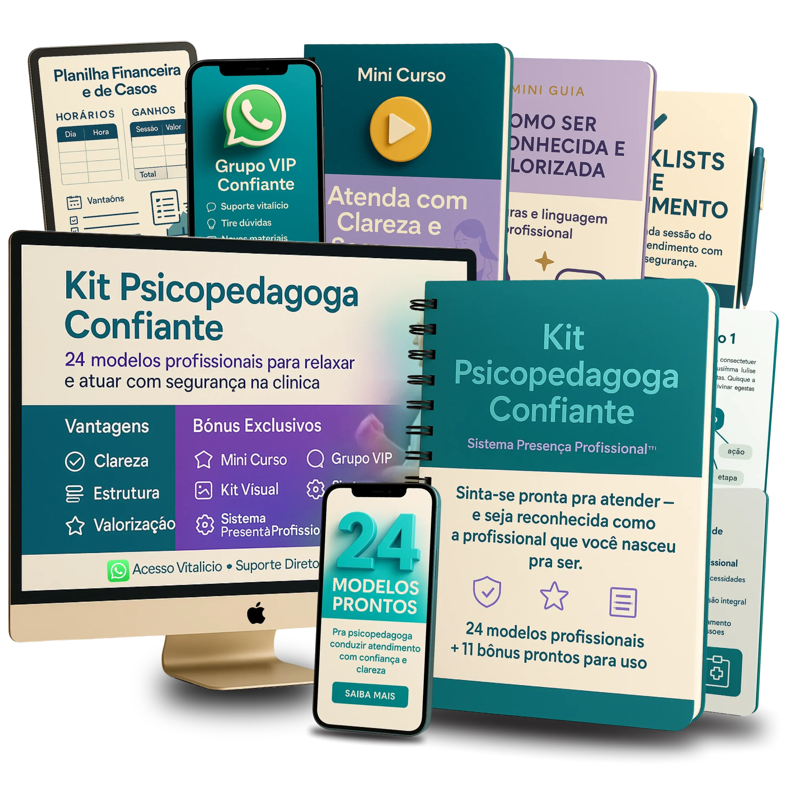 Oferta — Kit Psicopedagoga Confiante: 24 modelos + 11 bônus