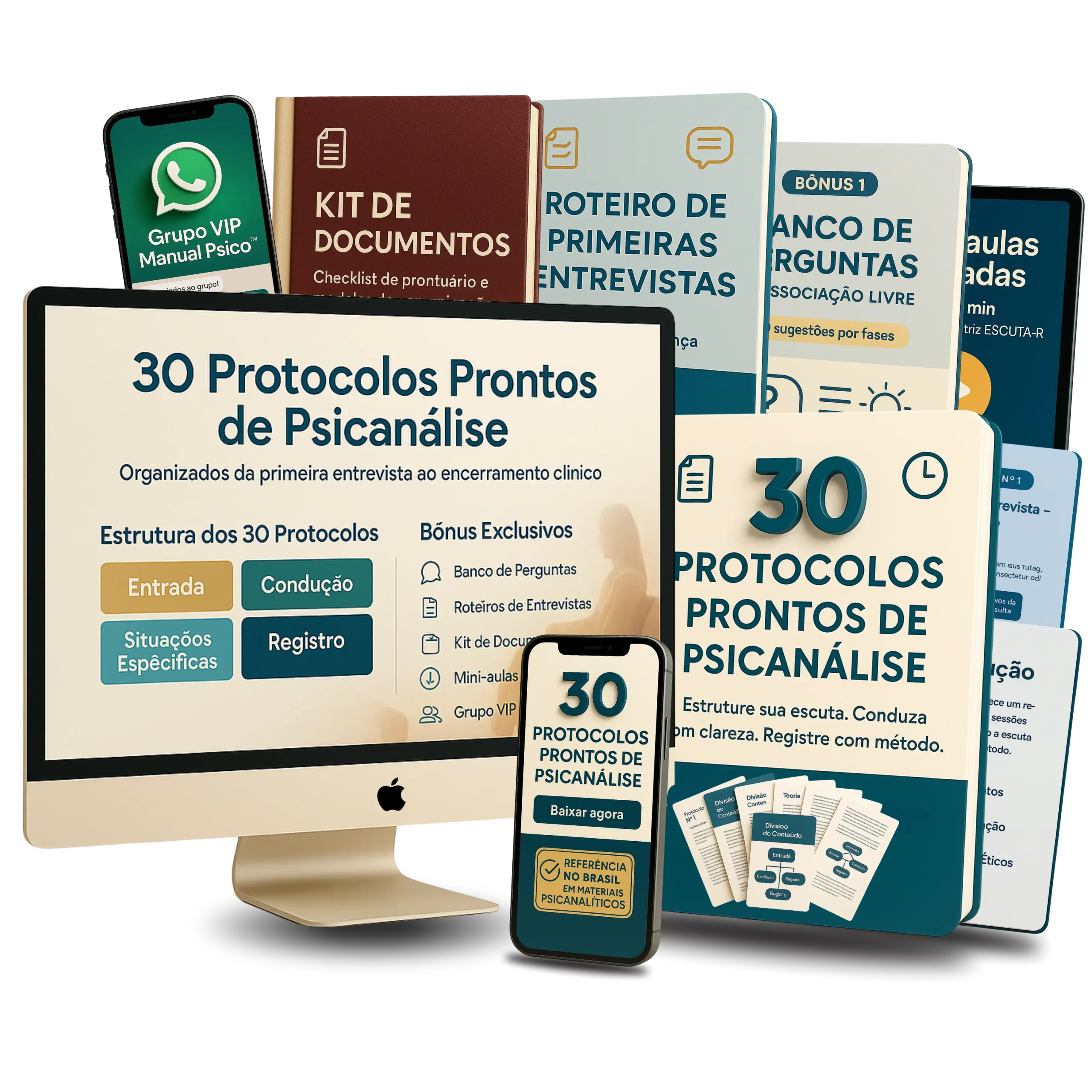 Oferta — 30 Protocolos Prontos de Psicanálise: modelos e roteiros clínicos